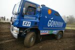 Eindhoven, 2006 Jan de Rooij met zijn auto voor Parijs Dakar