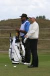 Zandvoort, 10 augustus 2006
KLM Dutch open golf 2006 Op de Kennemer golfclub
Jean Francois Remesy met zijn caddy