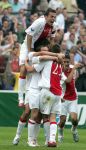 Rotterdam, 7 Mei 2006
Feyenoord stadion Gatorade Cup (KNVB-beker ) Seizoen 2005/2006
AJAX-PSV, eindstand 2-1
Johnny Heitinga met de overwinningstreffer van Klaas Jan Huntelaar