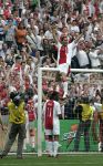 Rotterdam, 7 Mei 2006
Feyenoord stadion Gatorade Cup (KNVB-beker ) Seizoen 2005/2006
AJAX-PSV, eindstand 2-1
Blijdschap bij Juan Francisco Garcia die op de doellat zit
