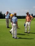 Halfweg, 5 Augustus 2006
Tweede ronde NK Strokeplay Heren op golfbaan 
Junior Smulders en zijn coach Joost Steenkamer