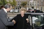 Amsterdam 20 augustus 2006
Koningin Beatrix bij een voorstelling van de European Union youth orchestra in het concertgebouw. Met Job Cohen