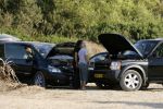 Ibiza 25 juli 2006
Marco Borsato en leontine Borsato staan met een kapotte auto op de parkeerplaats bij een strandtent. Leontine haar broer is er ook bij.
Peter Smulders bv