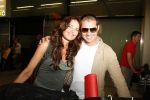 Schiphol 4 juni 2006
Mariska Hulscher en haar man Arie Schouwenaar arriveren een dag na hun trouwerij op schiphol met hun kinderen.
Peter Smulders bv