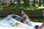 Amsterdam, 12 Juli 2006 Amsterdamse grachten.
Patrick Kluivert met zijn kinderen en familie en vrienden niet voetballend in Valencia maar varend op een speed boot