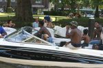 Amsterdam, 12 Juli 2006 Amsterdamse grachten.
Patrick Kluivert met zijn kinderen en familie en vrienden niet voetballend in Valencia maar varend op een speed boot
