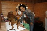 Amsterdam 16 juli 2006
OPening honden spa in het hilton hotel
Paula Udondek met zoontje en hond