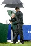 Zandvoort, 10 Augustus 2006
Dutch KLM Open Golf 2006
Voor de eerste maal tussen de professionals, amateur NK Matchplay 2006, Reinier Saxton op de eerste tee met een geweldige stortbui