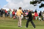 Zandvoort, 10 Augustus 2006
Dutch KLM Open Golf 2006 Kennemer golfclub
Robert Jan Derksen samen met Colin Montgomerie