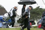 Zandvoort, 10 Augustus 2006
Dutch KLM Open Golf 2006 Kennemer golfclub
Robert Jan Derksen samen met Colin Montgomerie in de regen