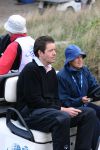 Zandvoort, 10 augustus 2006
KLM Dutch Golf Open 2006 Kennemer golfclub
Rolf Muntz in de Buggy komend van de 18e green en op weg naar de 1e tee