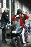 Amsterdam 5 augustus 2006
Sebastiaan labrie met zijn vriendin op scooter