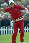 Zandvoort, 13 Augustus 2006 Dutch KLM Open Golf 2006
Kennemer Golfclub
Winnaar Simon Dyson uit Engeland maakt zijn winnende put
