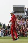 Zandvoort, 13 Augustus 2006 Dutch KLM Open Golf 2006
Kennemer Golfclub
Winnaar Simon Dyson uit Engeland maakt zijn winnende put
