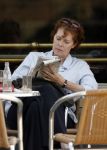 Amsterdam 23 juli 2006
Sylvia Kristel op terras bij cafe pleinzicht