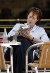 Amsterdam 23 juli 2006
Sylvia Kristel op terras bij cafe pleinzicht