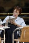 Amsterdam 23 juli 2006
Sylvia Kristel op terras bij cafe pleinzicht