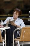 Amsterdam 23 juli 2006
Sylvia Kristel op terras bij cafe pleinzicht