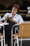 Amsterdam 23 juli 2006
Sylvia Kristel op terras bij cafe pleinzicht