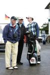 Zandvoort, 10 Augustus 2006
1e dag Dutch KLM Open golf 2006
Tim Sluiter ( Beste amateur ) met zijn caddy en vader