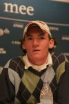 Zandvoort, 10 Augustus 2006
1e dag Dutch KLM Open golf 2006
Tim Sluiter ( Beste amateur ) tijdens de persconferentie