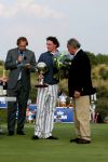 Zandvoort, 13 Augustus 2006
Finaledag Dutch KLM Open golf 2006
Tim Sluiter ( Beste amateur ) met Daan Slooter en Robbie v Erven Dorens
