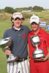 Zandvoort, 13 Augustus 2006
Finaledag Dutch KLM Open golf 2006
Tim Sluiter ( Beste amateur ) met Simon Dyson