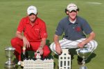 Zandvoort, 13 Augustus 2006
Finaledag Dutch KLM Open golf 2006
Tim Sluiter ( Beste amateur ) met Simon Dyson