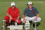 Zandvoort, 13 Augustus 2006
Finaledag Dutch KLM Open golf 2006
Tim Sluiter ( Beste amateur ) met Simon Dyson