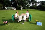 Molenschot, 22 Juli 2006
Golfclub Toxandria, Internationaal Golftoernooi Riverwoods 
Tim Sluiter en Christel Boeljon samen op de green van 18 voor de traditionele lunch voor de winnaars