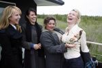 Muiderberg 31 mei 2006
Linda de Mol, Annette Malherbe Tjitske Reidinga  en Susan Visser  (Gooische vrouwen)op woonark in natuurreservaat Naardermeer tegen aanleg A6
Peter Smulders bv