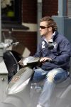 Amsterdam 17 mei 2006
Winston Gerschtanowitz op zijn vespa scooter.