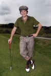 Zandvoort 18 augustus 2007
Beau v Erven Dorens met korte broek en pet golfend  tijdens Charity challenge tijdens KLM open.