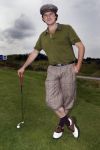 Zandvoort 18 augustus 2007
Beau v Erven Dorens met korte broek en pet golfend  tijdens Charity challenge tijdens KLM open.