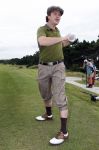 Zandvoort 18 augustus 2007
Beau v Erven Dorens met korte broek en pet golfend  tijdens Charity challenge tijdens KLM open.