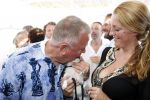 St Tropez 3 augustus 2007
Jan des Bouvrie viert zijn 65 e verjaardag bij Tropezina . Harrie Mens kust hond