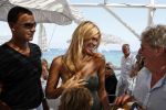St Tropez 3 augustus 2007
Jan des Bouvrie viert zijn 65 e verjaardag bij Tropezina . Estelle Gullit met Ruud en Jan