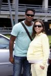 Schiphol 29 juli 2007
Patrick Kluivert en zij zwangere vriendin Rossana Lima komen terug met hun kinderen van vakantie op ibiza.