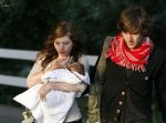 8 augustus 2007
Tara Elders met baby en Michiel Huisman
