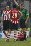 Eindhoven, 25 Augustus 2007 Eerste thuiswedstrijd Seizoen 2007/2008 PSV-NEC, eindstand 5-0
Scheidsrechter Theo v Egmond