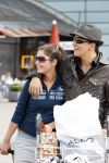 Schiphol 6 augustus 2007
Jan Smit en Yolanthe Cabau v Kasbergen komen terug op schiphol van hun reis naar India de Malediven en New York. Jan met hoed