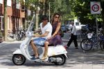 Amsterdam 1 augustus 2011
Tatum dagelet en haar vriend Daniel de Ridder op vespa scooter.
Peter Smulders bv