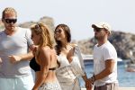 ibiza 12 augustus 2011
Wesley Sneijder en zijn vrouw Yolanthe Sneijder Cabau v Kasbergen zijn een paar dagen op vakantie op ibiza en zitten egzellig bij de populaire strandtent Blue Marlin.
Peter Smulders bv