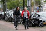 Amsterdam 30 juli 2011
Youp van t Hek en zijn zoon Julius op de fiets.
Peter Smulders bv