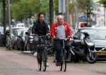 Amsterdam 30 juli 2011
Youp van t Hek en zijn zoon Julius op de fiets.
Peter Smulders bv