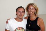 St Tropez 3 augustus 2012
Jan des Bouvrie viert zijn 70e verjaardag thuis bij hem in St Tropez. Aaltje v Zweden met zoon
Peter Smulders bv