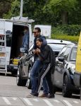 Amsterdam 22 juni 2012
Badr Hari en Joelle Gullit vertrekken bij het huis van Estelle.
Peter Smulders bv
