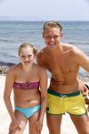 ibiza 1 augustus 2012
Ferry Doedens met zijn nieuwe vriend Nuno Azevedo op het strand bij el seriquito.
Peter Smulders bv