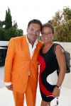 St Tropez 3 augustus 2012
Jan des Bouvrie viert zijn 70e verjaardag thuis bij hem in St Tropez. George Banken met vrouw
Peter Smulders bv