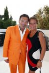 St Tropez 3 augustus 2012
Jan des Bouvrie viert zijn 70e verjaardag thuis bij hem in St Tropez. George Banken met vrouw
Peter Smulders bv